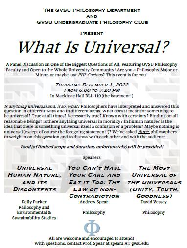 What is Universal Philosophy event